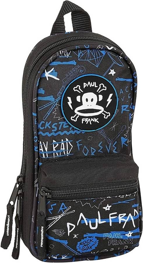 Estuche Paul Frank 65105 negro 24x13x6 cm saftaplumier mochila con 4 y de 120x50x230mm