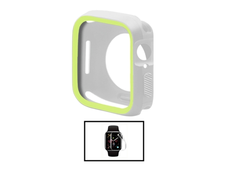 Kit de cubierta de película de hidrogel Military DoubleColor para Apple Watch Series 9 Aluminio - 45 mm - Gris / Verde