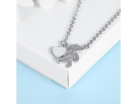 Collar de plata esterlina Bear Romantic Love Pends Diamond Jewelry Sh-N0124