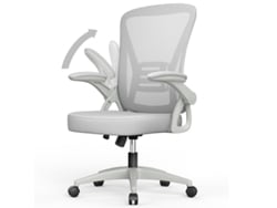 Silla de Escritorio Operativa Ergonómica NASPALURO con Reposabrazos Ajustables 90 Silla giratoria Ajustable en altura 360 (Gris)