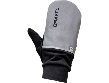 Guantes para Hombre CRAFT Mitenes Hybrid Weather Negro para Ciclismo (M)