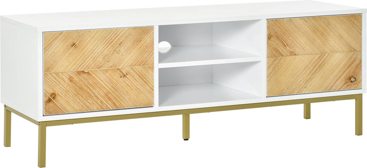 Mueble de TV HOMCOM Blanco (MDF - 120x40x44,6 cm)