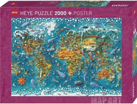 Puzzle 2000 Pcs Map Art Miniature World (9 años)