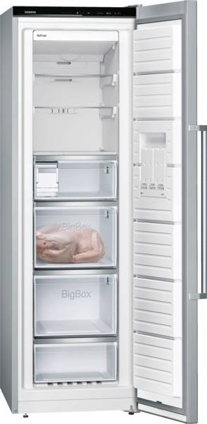 Congelador Vertical SIEMENS GS36NAIDP (No Frost - 186 cm - 242 L - Inox)