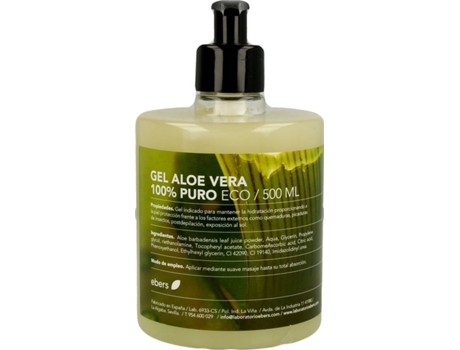 Ebers Aloe Vera gel 100 500 ml crema corporal de