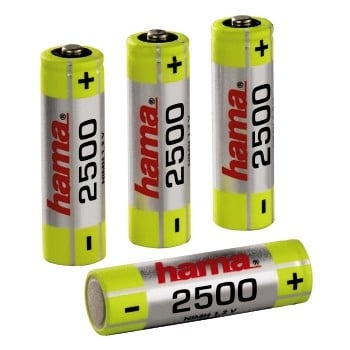 Pilas recargables HAMA 4xAA 2500mAh