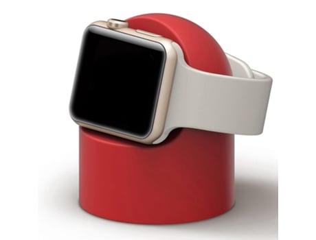 Cargador de Apple Watch SLOWMOOSE Base de carga doméstica de silicona (Rojo)