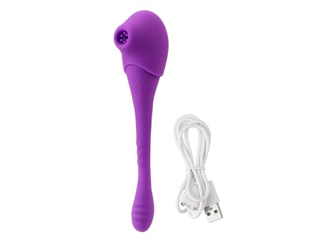 Vibrador de masaje de succión 2 en 1 con 10 frecuencias para mujeres (púrpura) VEANXIN