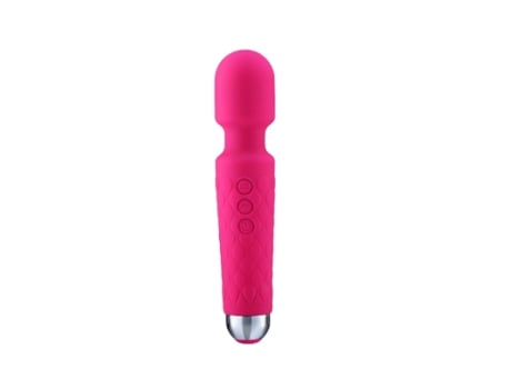 Mini Varita de Masaje para Mujeres/Hombres con Potente Bala Vibradora Inalámbrica de Mano Pequeña Personal Rosa BISBISOUS