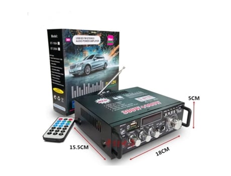 Lector MP3 Amplificador LCD de 600W Audio estéreo de alta fidelidad Bluetooth Fm 2Ch Amp Car Home Usb Sd Player como se muestra