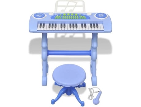 Teclado de Piano Electrónico para Niños de 31 Teclas con Taburete Piano de  Juguete Portátil con Micrófono LED 35 x 30 x 55 cm - Costway