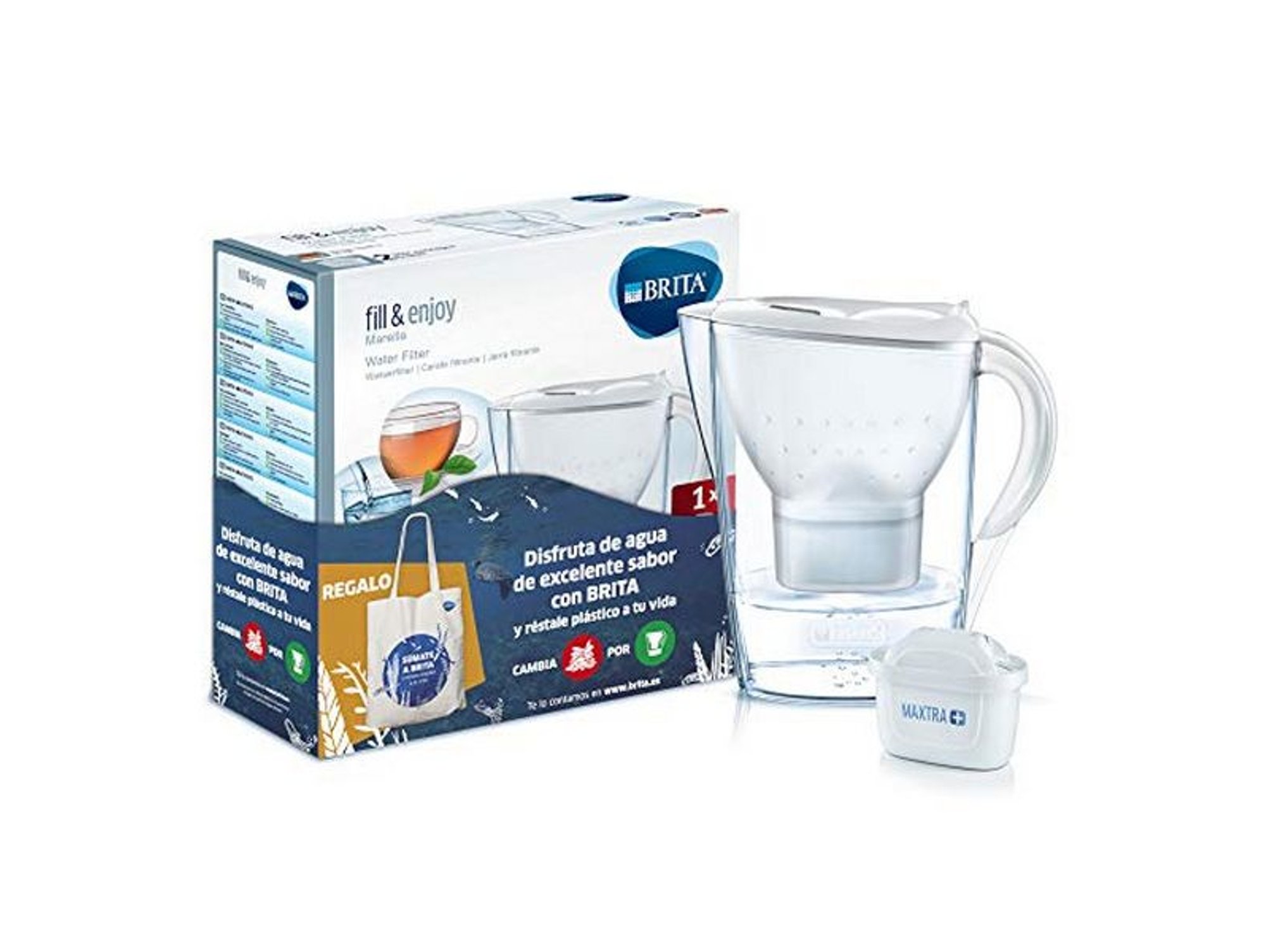 Jarra con Filtro BRITA Marella 2,4 L Azul