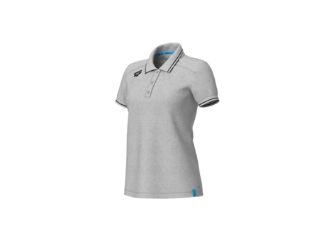 Polo de Mujer para Natación ARENA Team Solid Algodón Gris (XL)