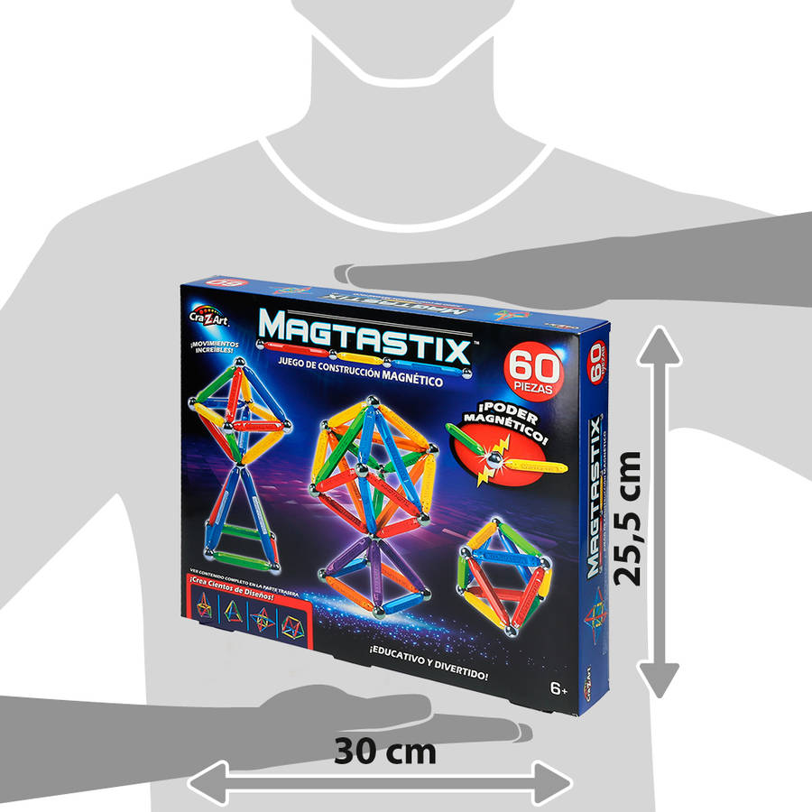 Construcción COLORBABY Magtastix Deluxe (60 Piezas)