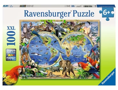 Puzzle RAVENSBURGER Puzle de figuras 100 pieza(s) Mapas