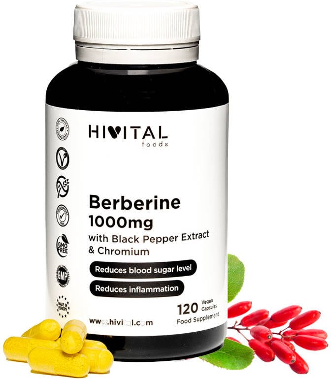 Complemento Alimentar HIVITAL Berberina (120 Cápsulas Veganas)