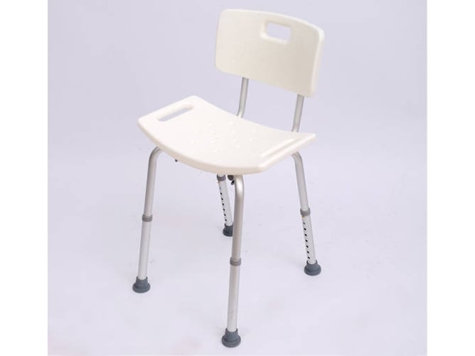 Silla Ducha Aluminio ayuda baño taburete banqueta regulable ajustable wc asiento de homcom