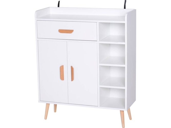 Homcom Aparador Buffet armario gabinete consola mueble multiusos de comedor baño pasillo 80x29.5x96cm