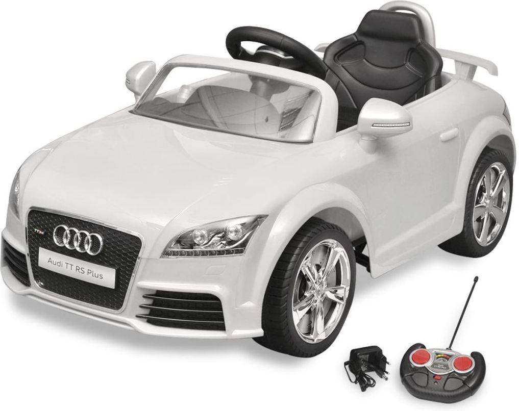 Coche De Juguete blanco con mando modelo audi tt rs vidaxl