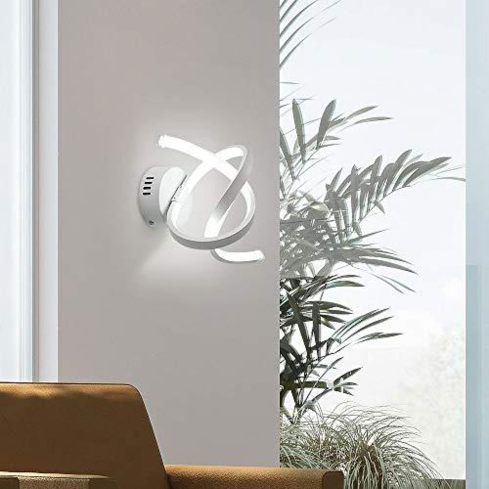 Osairous Lámpara Techo led luz 18w ø31x20cm aluminio creativa corredor dormitorio sala estar blanca fria 6500k plafon lamparas 2080lm diseo curvas teto design quarto