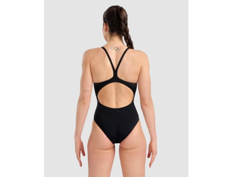 Bañador de Mujer para Natación ARENA Pieza Lightdrop Marbled Negro (42)