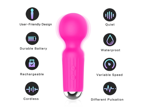 Mini vibrador de masaje de 20 frecuencias para mujer (púrpura) VEANXIN