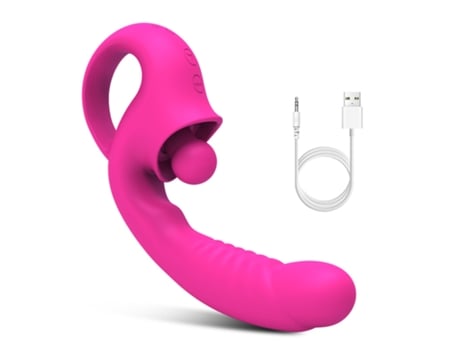 Vibrador de masaje telescópico de 10 frecuencias para mujeres (rosa) VEANXIN