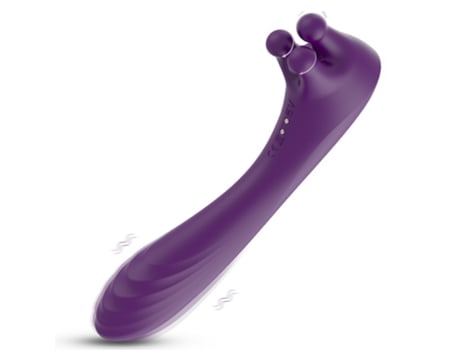 Vibrador de masaje giratorio de doble motor para mujer (púrpura) VEANXIN