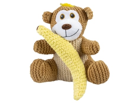 Macaco con Banana de Peluche para Perros DUVO+ (Talla: M)