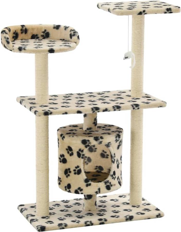 Rascador Árbol VIDAXL Postes Sisal Beige (95 cm)