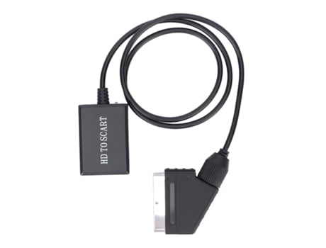 Conversor de HDMI a SCART adaptador de vídeo HD Digital HDMI a vídeo analógico y audio L/R compatible con DVI para reproducción CRT/VHS/DVD CVBS