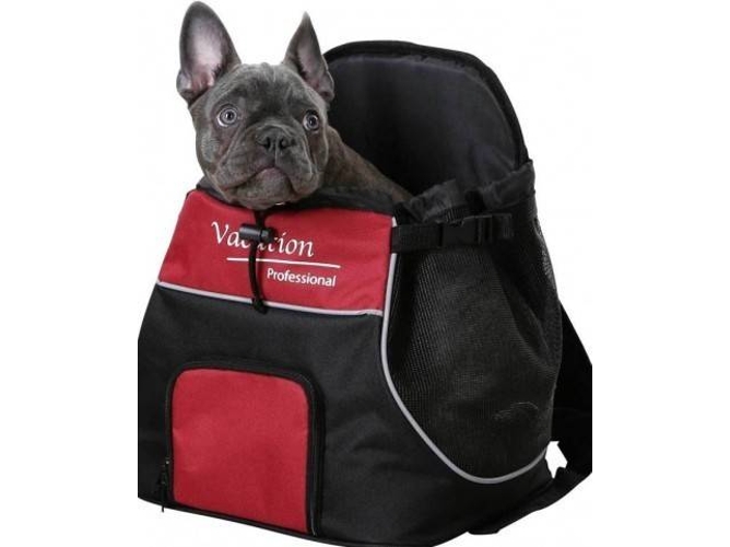 Transportín para Perros y Gatos KERBL Ajustable y Reflectante (Rojo - 33x37x21cm - Nylon - S - Porte Pequeño)