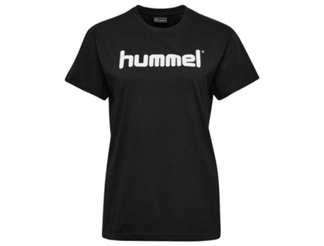 Camiseta de Mujer para Fútbol HUMMEL Go Logo Algodón Negro (L)