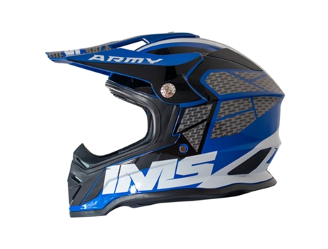 Casco IMS Motocross Army UX-81 Azul Negro (XS)