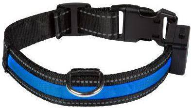 Collar para Perros EYENIMAL con Luz y Recargable (Azul - 32-50cm - Nylon - M - Porte Medio)