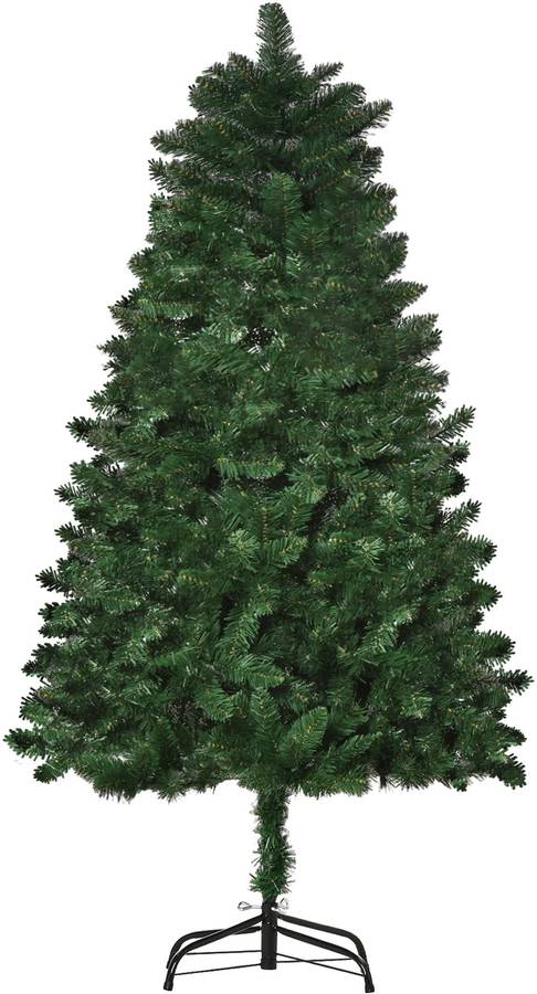 Árbol de Navidad HOMCOM 830-354 (Verde - 75x75x150 cm - PVC)