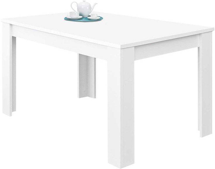 Mesa de Comedor HABITDESIGN Kendra  (Blanco Artik - Melamina - 140–190 x 78 x 90 cm)