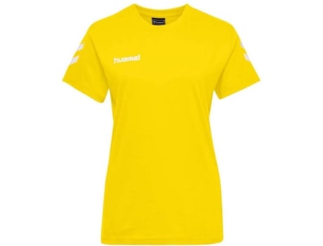 Camiseta de Mujer para Fútbol HUMMEL Go Algodón Amarillo (XL)