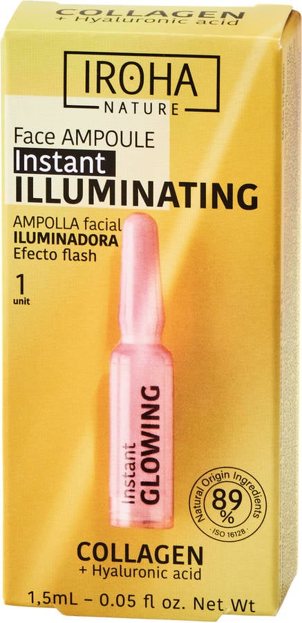 Ampolla Facial IROHA NATURE Flash Iluminadora Con Colágeno (20ml)