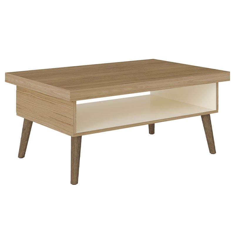 Mesa De Centro Madera Caslu MOMMA HOME (Roble - Melamina -91 cmx59 cmx445 cm)