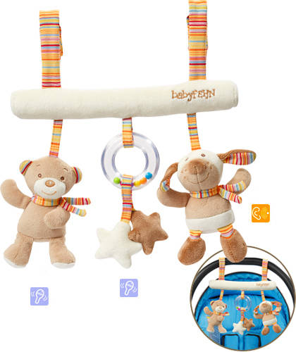 Fehn Rainbow 160987 trapecio tela agarrar sentir y dentro o fuera casa niños pequeños partir 0 meses tamaño 27 cm longitud juguete