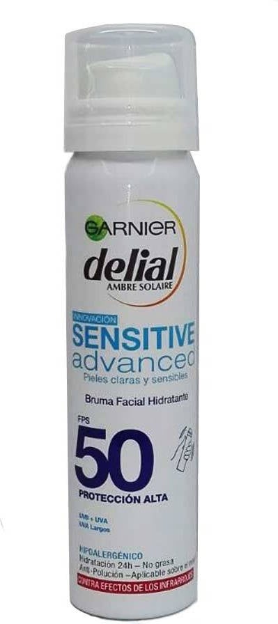 Garnier Delial Sensitive advanced bruma facial hidratante protector solar ip50+ 75 ml 50