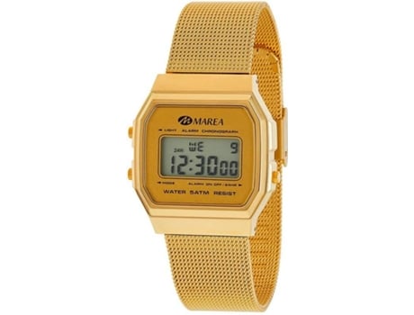 Reloj Digital Marea mujer metal dorado