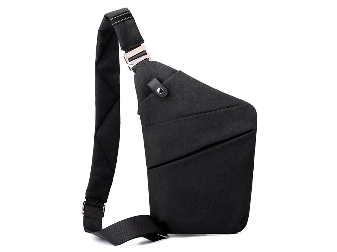 Bolso antirrobo para el pecho bolso para hombre bolsa de almacenamiento bolso de hombro bolso de mensajero mochila de viaje para mujer hombro izquierdo negro Worten.es