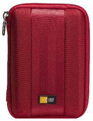 Case Logic Qhdc101r color rojo funda para disco duro qhdc101k 635 cm 25 qhdc101 semi 2.5