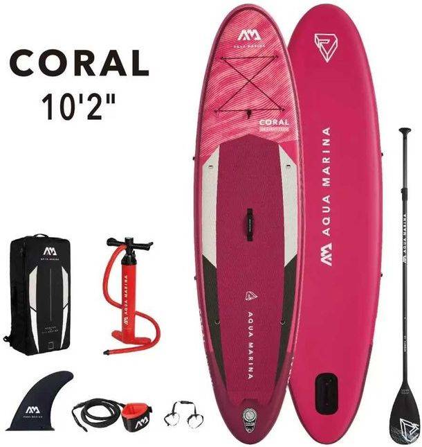 Conjunto de Paddle Surf AQUA MARINA Coral Rosa (310x78x12 cm)