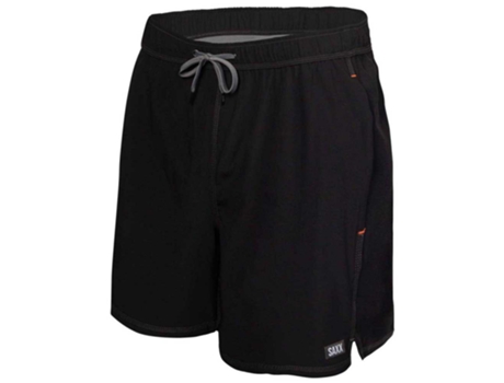 Pantalones Cortos de Playa para Hombre SAXX UNDERWEAR Oh Buoy 2 Em 1 5´´ Negro para Natacion (L)