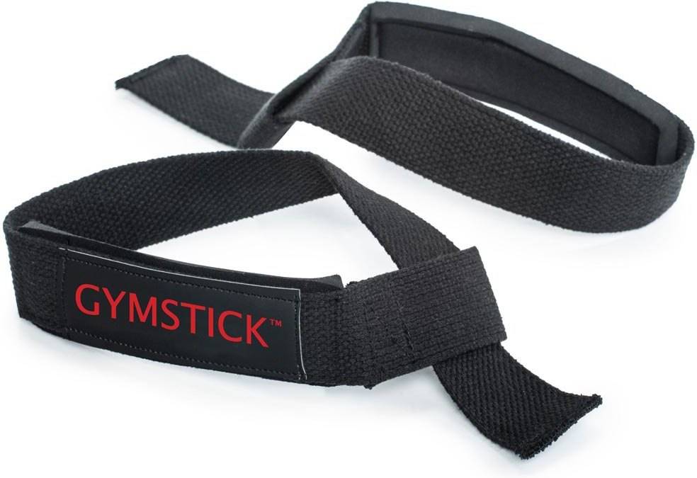 Correa GYMSTICK Lifting Straps With Padding (Negro - 3.7x49cm - Algodón)