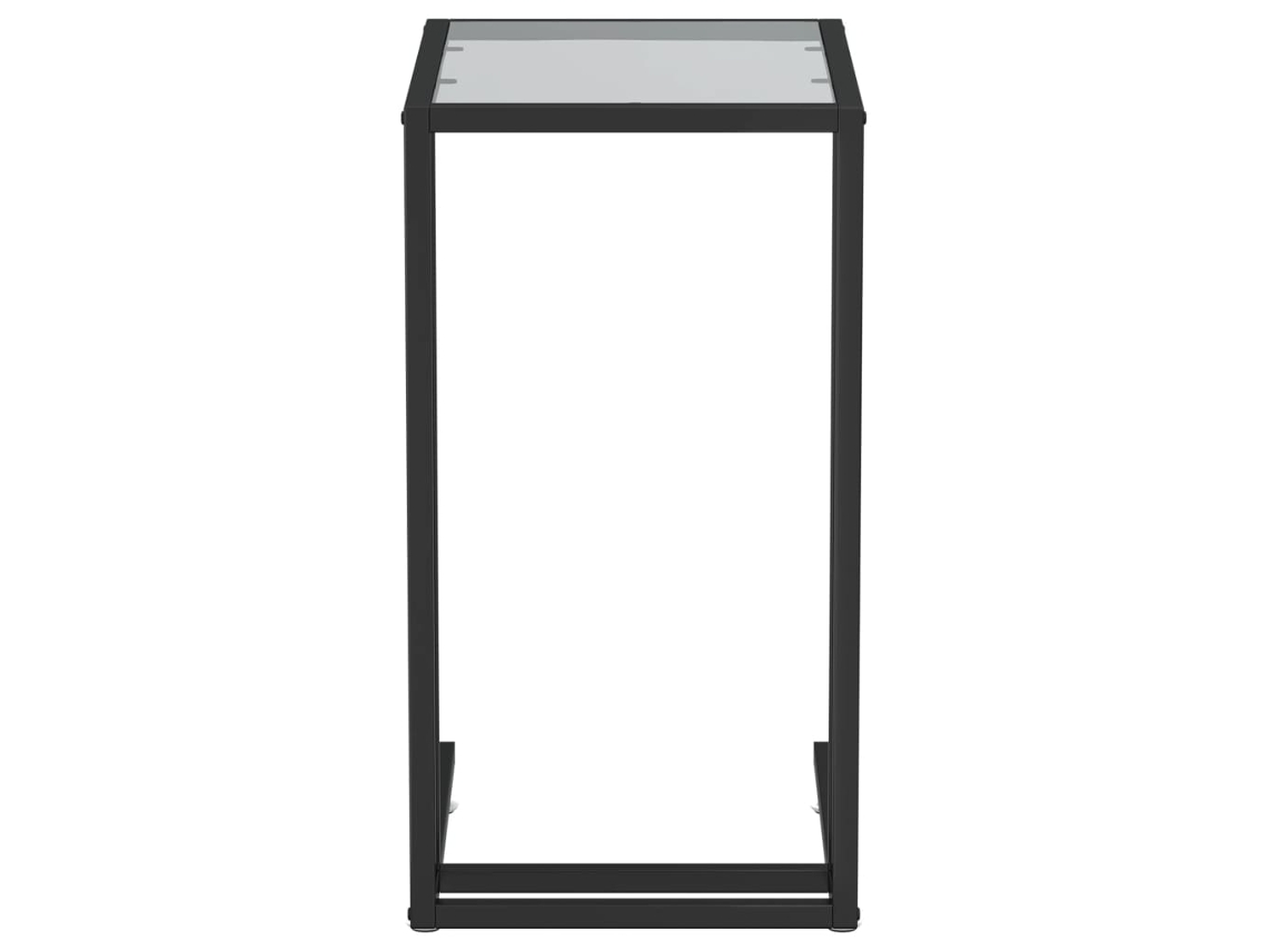 Polinizador Convención Noreste vidaXL Mesa auxiliar de ordenador vidrio transparente negro 50x35x65cm