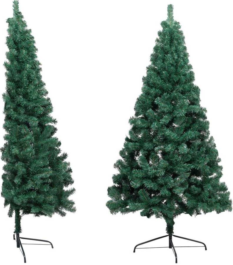 Árbol de Navidad VIDAXL con Luzes LED y Bolas (Verde - 68x34x12 cm)